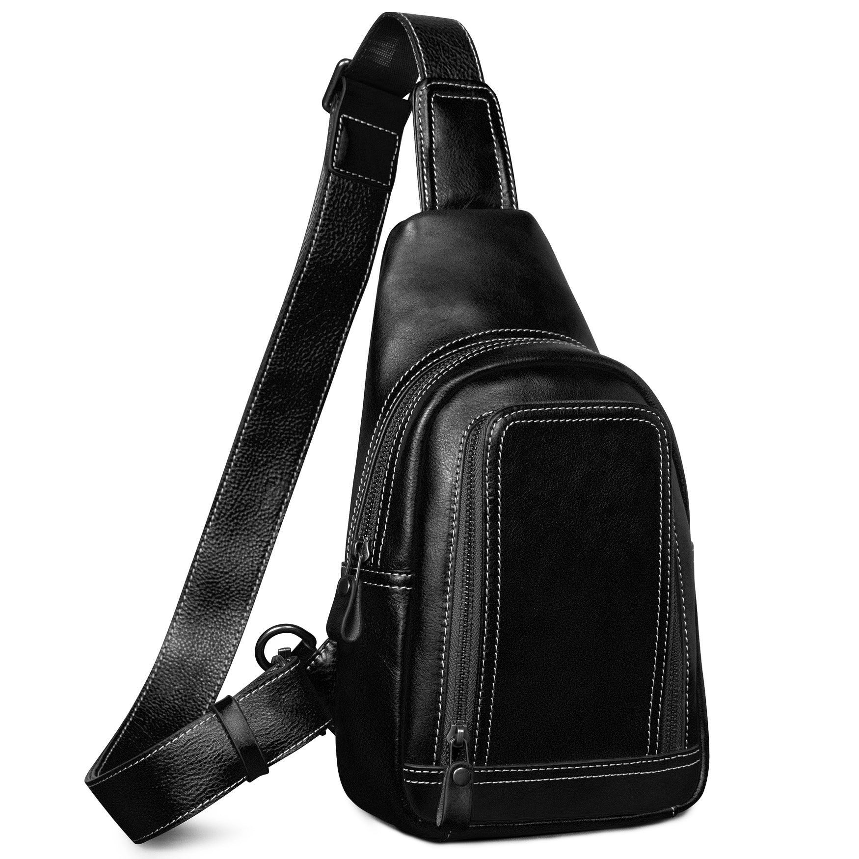 Genuine Leather Sling Bag for Men and Women Crossbody Shoulder Bag